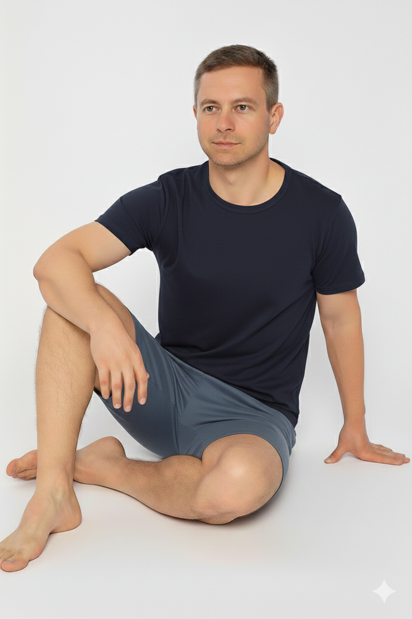 Pijama bărbați bleumarin-albastru