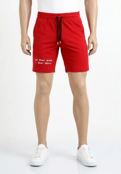 Pantaloni scurți bărbătești cu imprimeu, croială lejeră