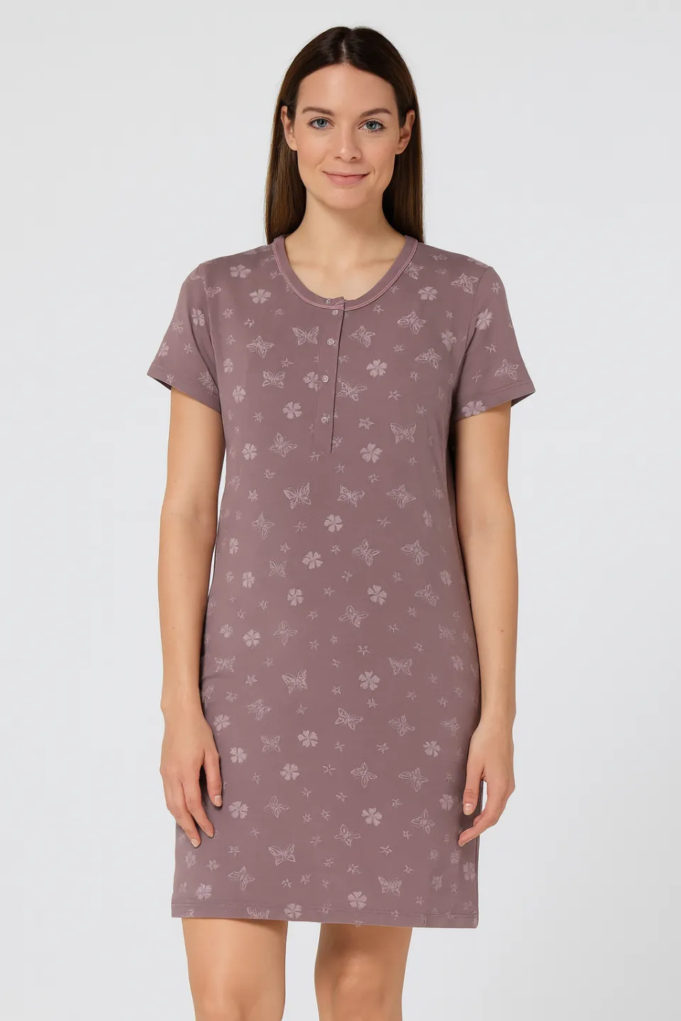 Cămașă damă de noapte, 100% bumbac