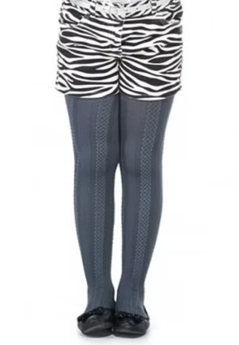 Dres Penti Pretty ,,Gilda'' 60 den- imprimeu tip croșetat, culoare grafit