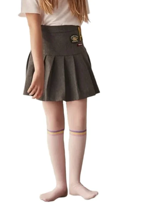 Dres fetițe Penti Young ,,Twist Line'', 30 den- imprimeu dungi colorate, roz