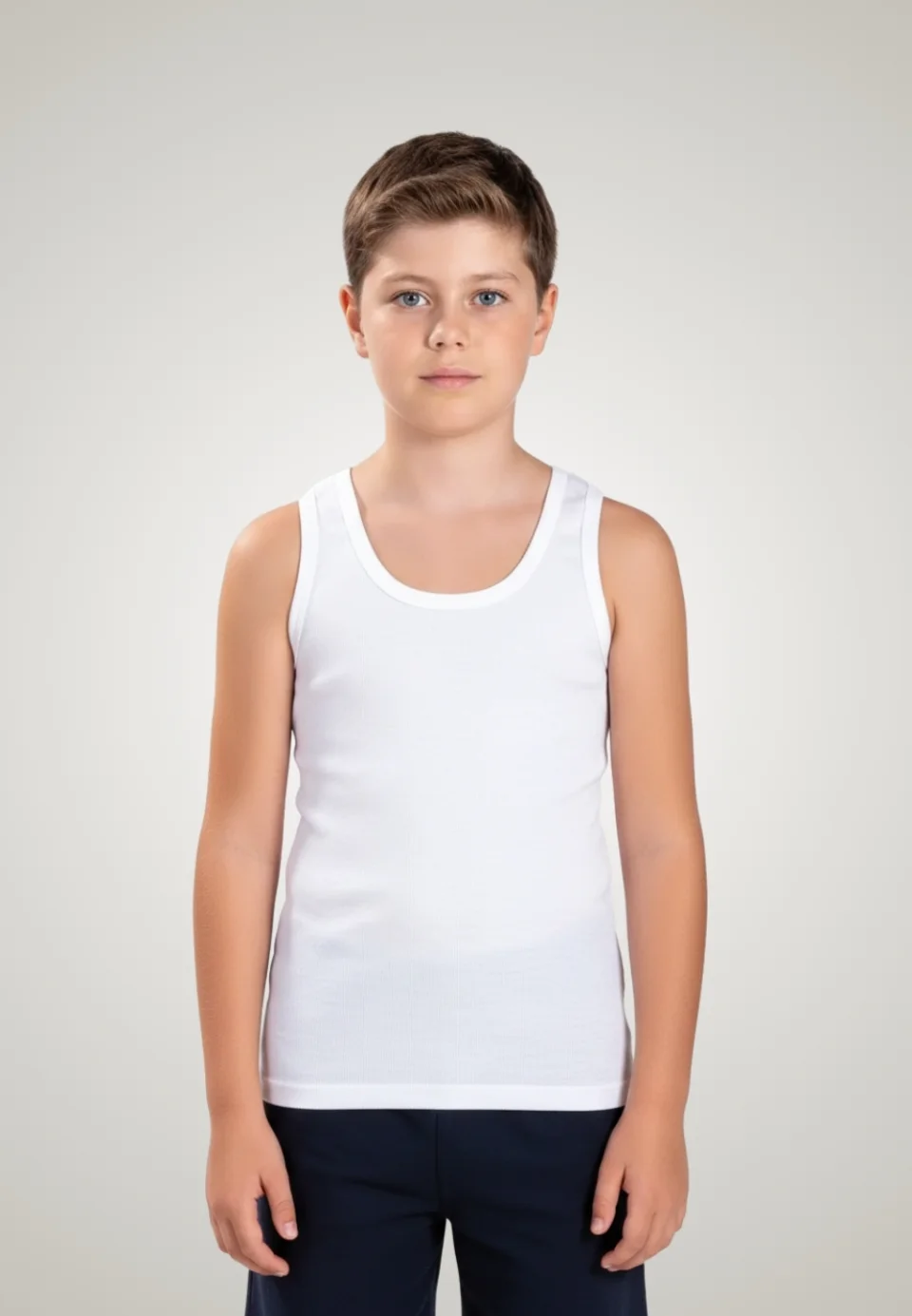 Maiou Alb Băieți din Bumbac 100%