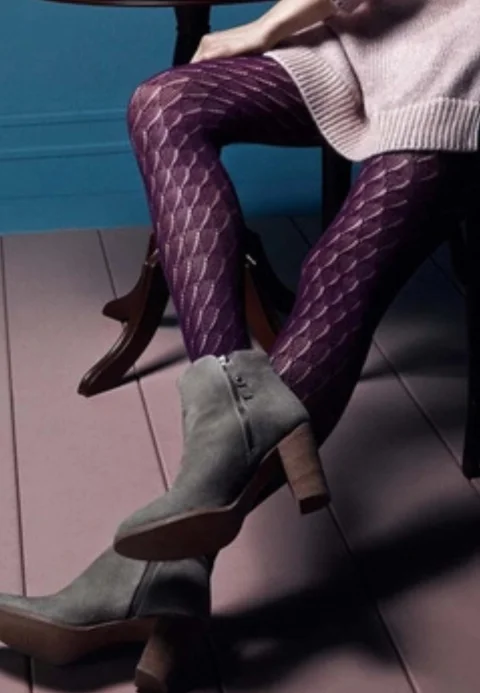 Dres damă Penti Colosio „Mirella”- Model croșetat cu plasă groasă, culoare mov