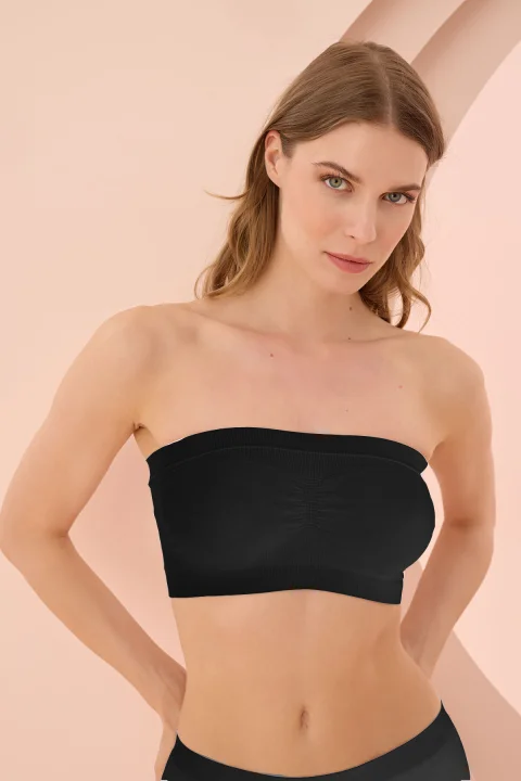 Bustieră modelatoare fără bretele NBB, Negru