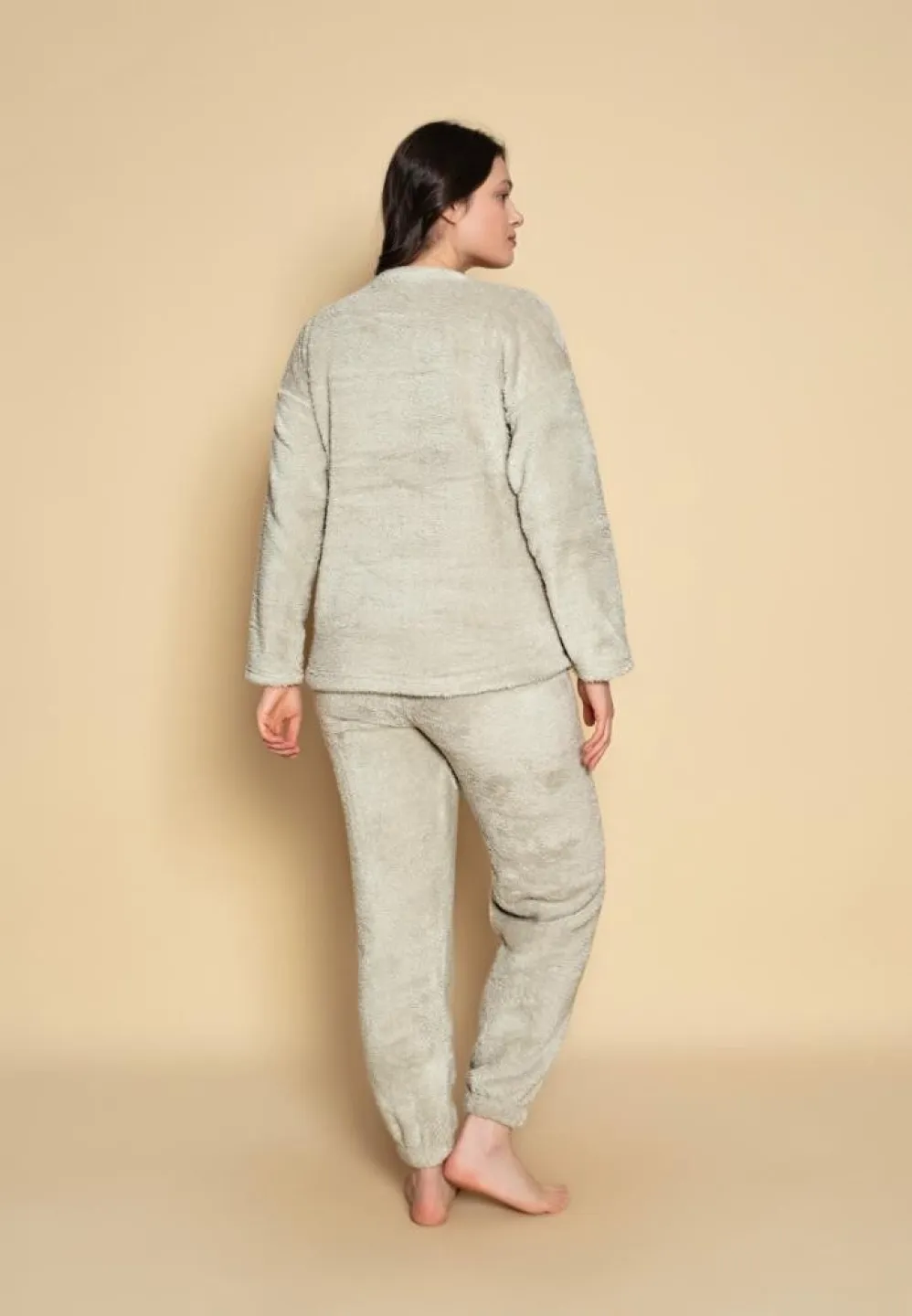 Pijama pufoasă din cocolino pentru damă – model Little Bear