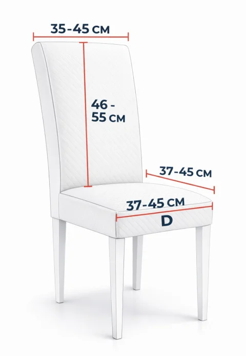 Set 6 Huse Elastice pentru Scaun din Lycra, Crem