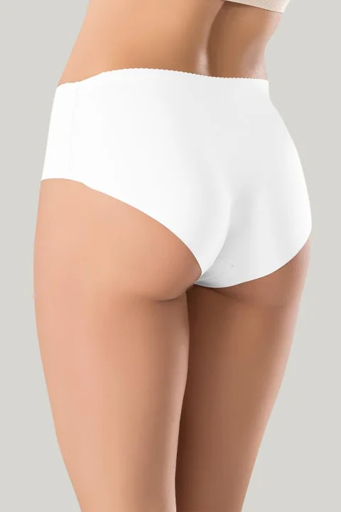 Chilot damă fără cusături , cu margine de silicon moale, tip slip, culoare alb
