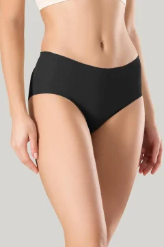 Chilot damă fără cusături , cu margine de silicon moale, tip slip, culoare negru